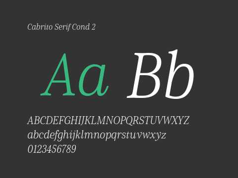 Cabrito Serif Cond 2