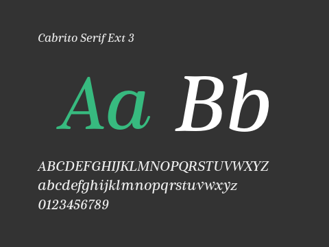 Cabrito Serif Ext 3