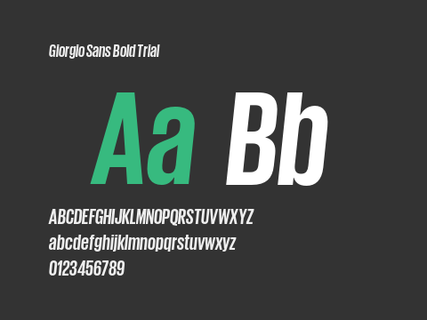 Giorgio Sans Bold Trial