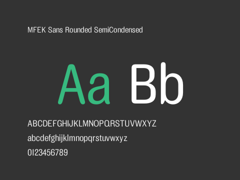 MFEK Sans Rounded SemiCondensed