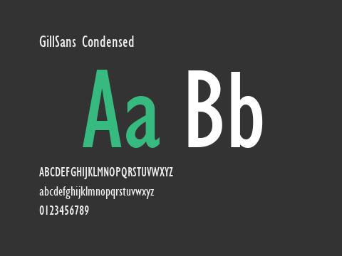 GillSans Condensed