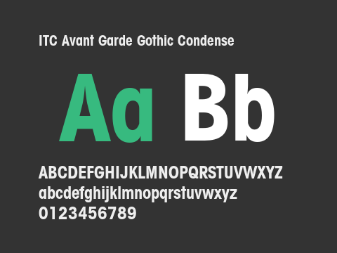 ITC Avant Garde Gothic Condense