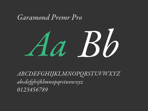 Garamond Premr Pro