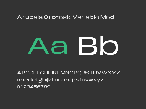 Arupala Grotesk Variable Med