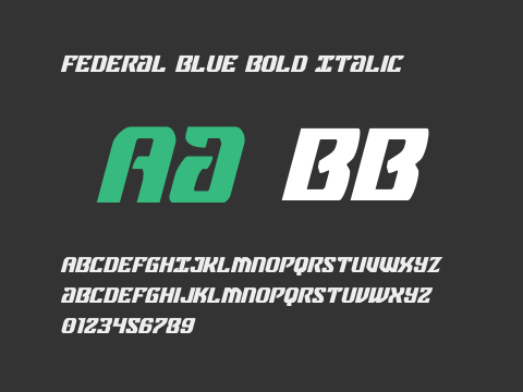 Federal Blue Bold Italic