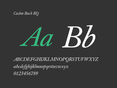 Caslon Buch BQ