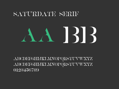 SATURDATE SERIF