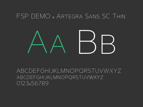 FSP DEMO - Artegra Sans SC Thin