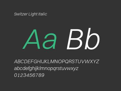 Switzer Light Italic