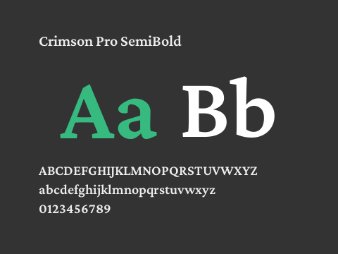 Crimson Pro SemiBold