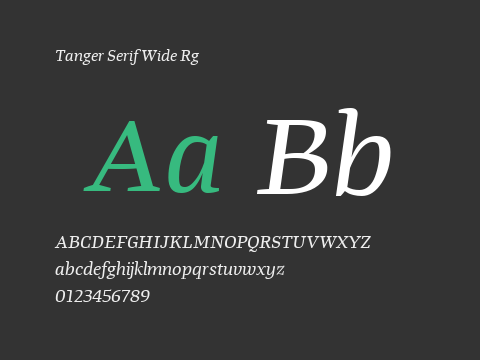 Tanger Serif Wide Rg