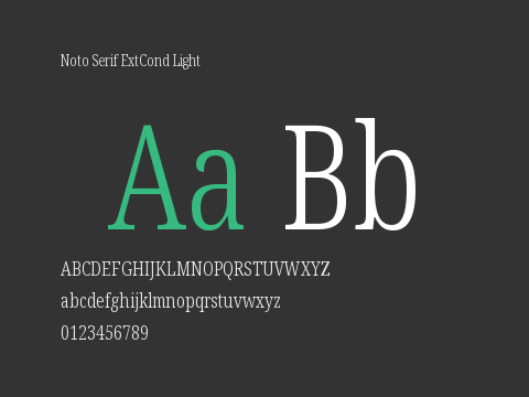 Noto Serif ExtCond Light