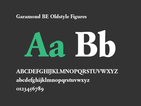 Garamond BE Oldstyle Figures