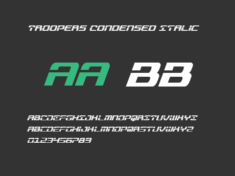 Troopers Condensed Italic