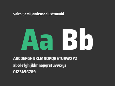 Saira SemiCondensed ExtraBold