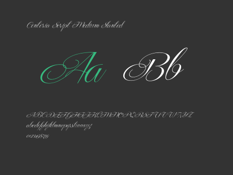 Centeria Script Medium Slanted