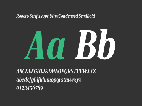 Roboto Serif 120pt UltraCondensed SemiBold