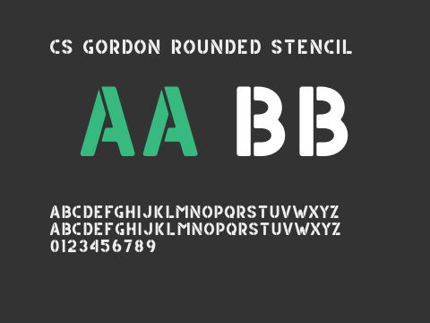 CS Gordon Rounded Stencil