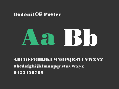 BodoniICG Poster