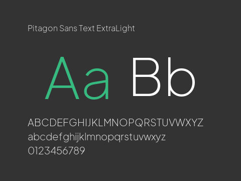 Pitagon Sans Text ExtraLight
