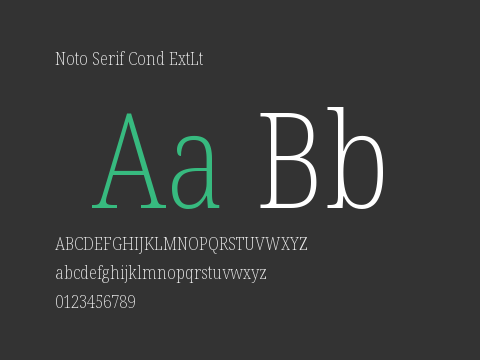 Noto Serif Cond ExtLt