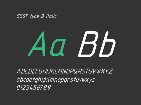 GOST type B italic