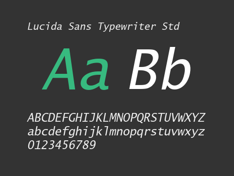 Lucida Sans Typewriter Std