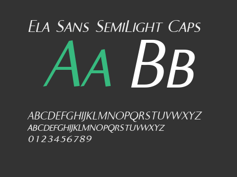 Ela Sans SemiLight Caps