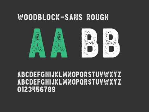 Woodblock-Sans Rough