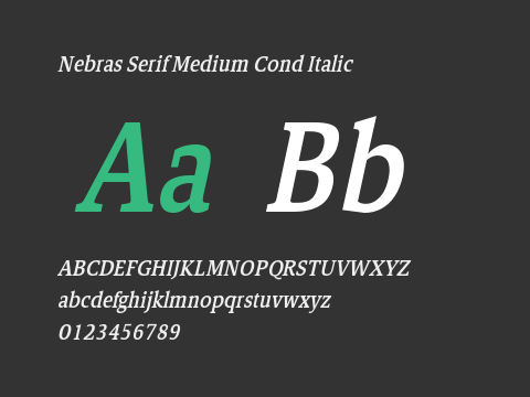 Nebras Serif Medium Cond Italic