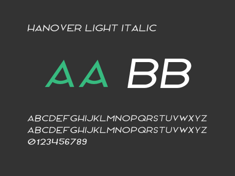 Hanover Light Italic