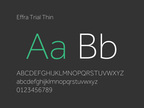 Effra Trial Thin