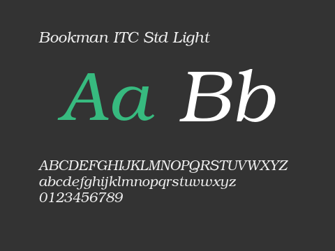 Bookman ITC Std Light