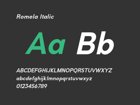 Romela Italic