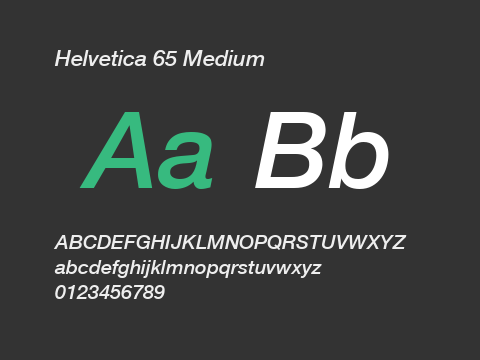 Helvetica 65 Medium