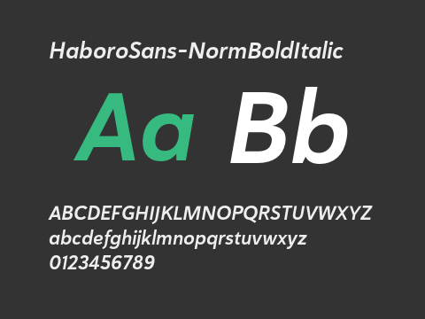 HaboroSans-NormBoldItalic