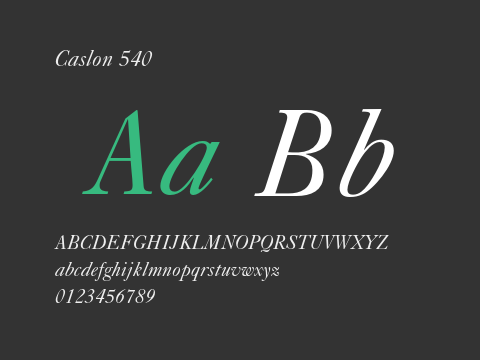 Caslon 540