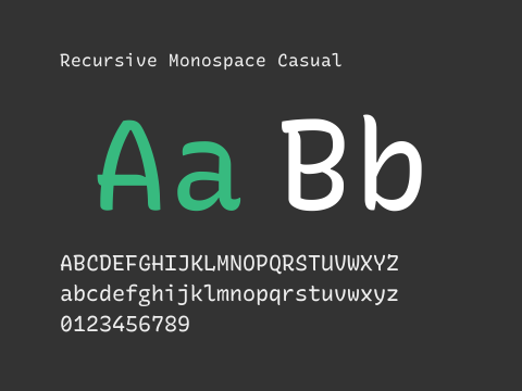 Recursive Monospace Casual