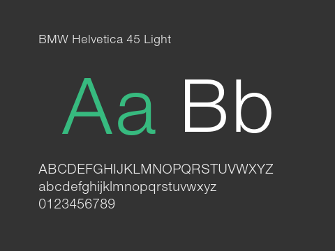 BMW Helvetica 45 Light
