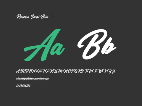 Rhapson Script Bold