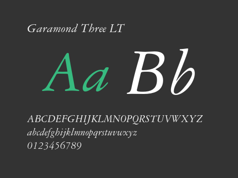 Garamond Three LT