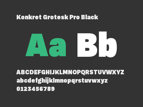 Konkret Grotesk Pro Black