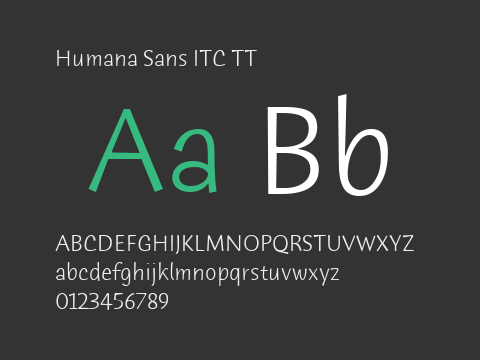 Humana Sans ITC TT