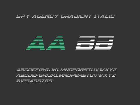 Spy Agency Gradient Italic