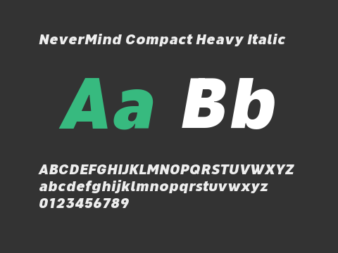 NeverMind Compact Heavy Italic