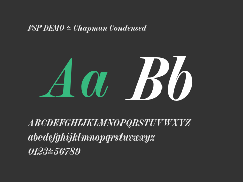 FSP DEMO - Chapman Condensed