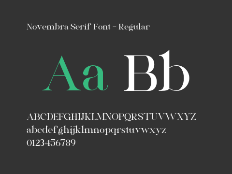 Novembra Serif Font - Regular