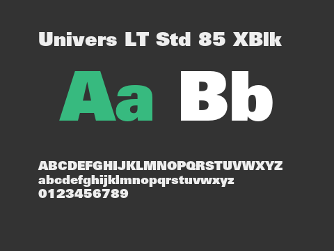 Univers LT Std 85 XBlk
