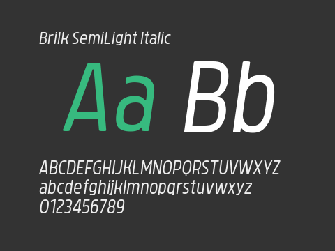 Brilk SemiLight Italic