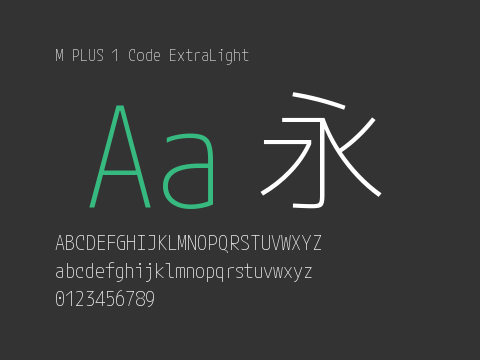 M PLUS 1 Code ExtraLight